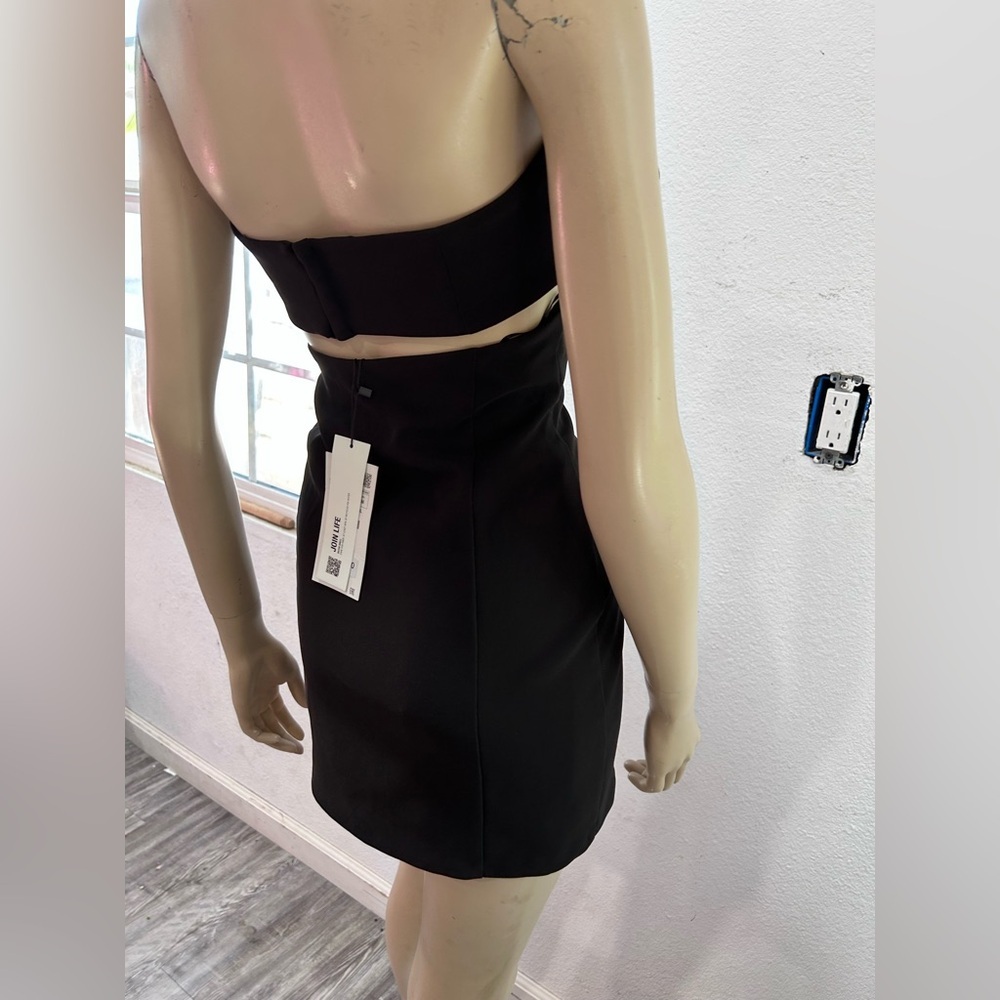 Zara Strapless Black Dress with Bow - Picture 16 of 16